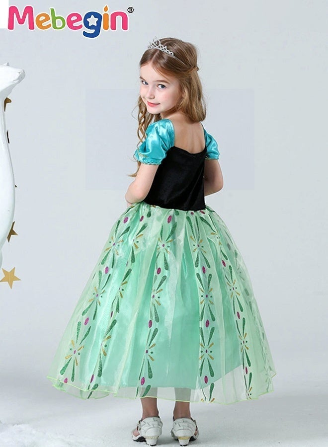 MEBEGIN Deluxe Princess Costume Set with 5PCS Accessaries, Fancy Elegant Tull Dress for Girls, Fairy Dress with Exquisite Patterns, Suitable for Party, Birthday, Funfair, Stage Performance, Cosplay and Any Other Special Occasions - Image 5